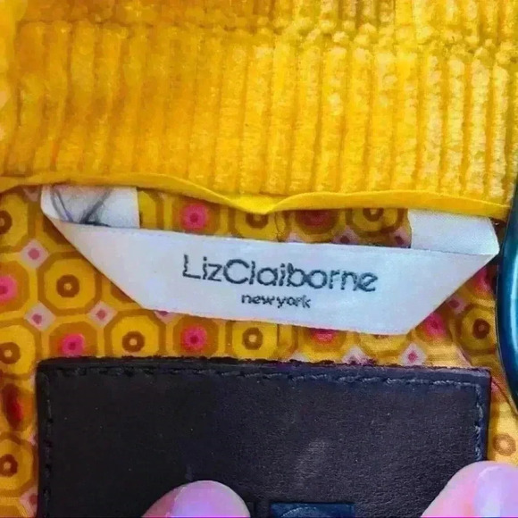 LIZ CLAIBORNE YELLOW CORDUROY SPRING JACKET SIZE  S - Picture 4 of 16